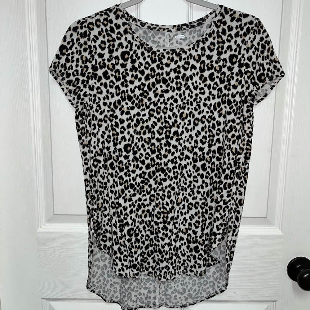 Old Navy Animal print short sleeve girls size 14 top
